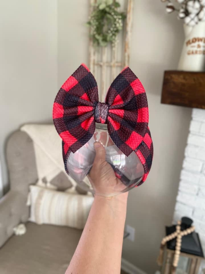 Red Buffalo Check Bow