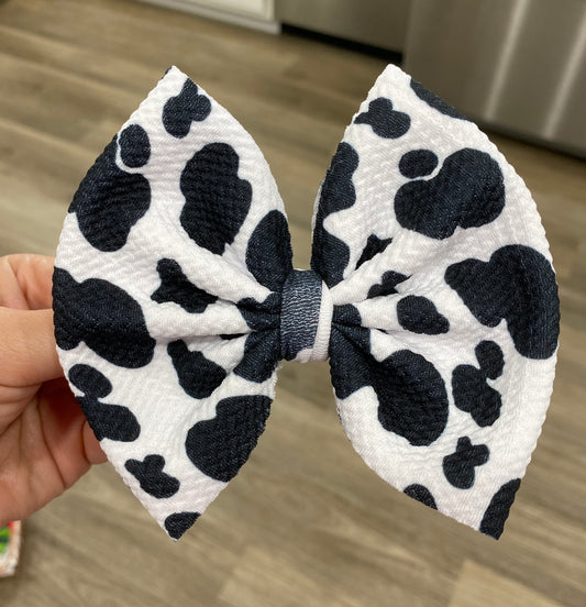 Cow Print Bow