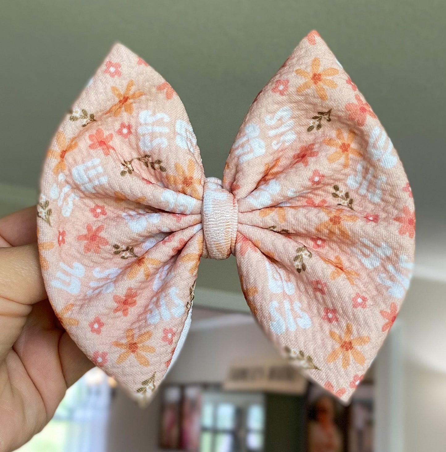 Lil Sis Groovy Creamsicle Bow