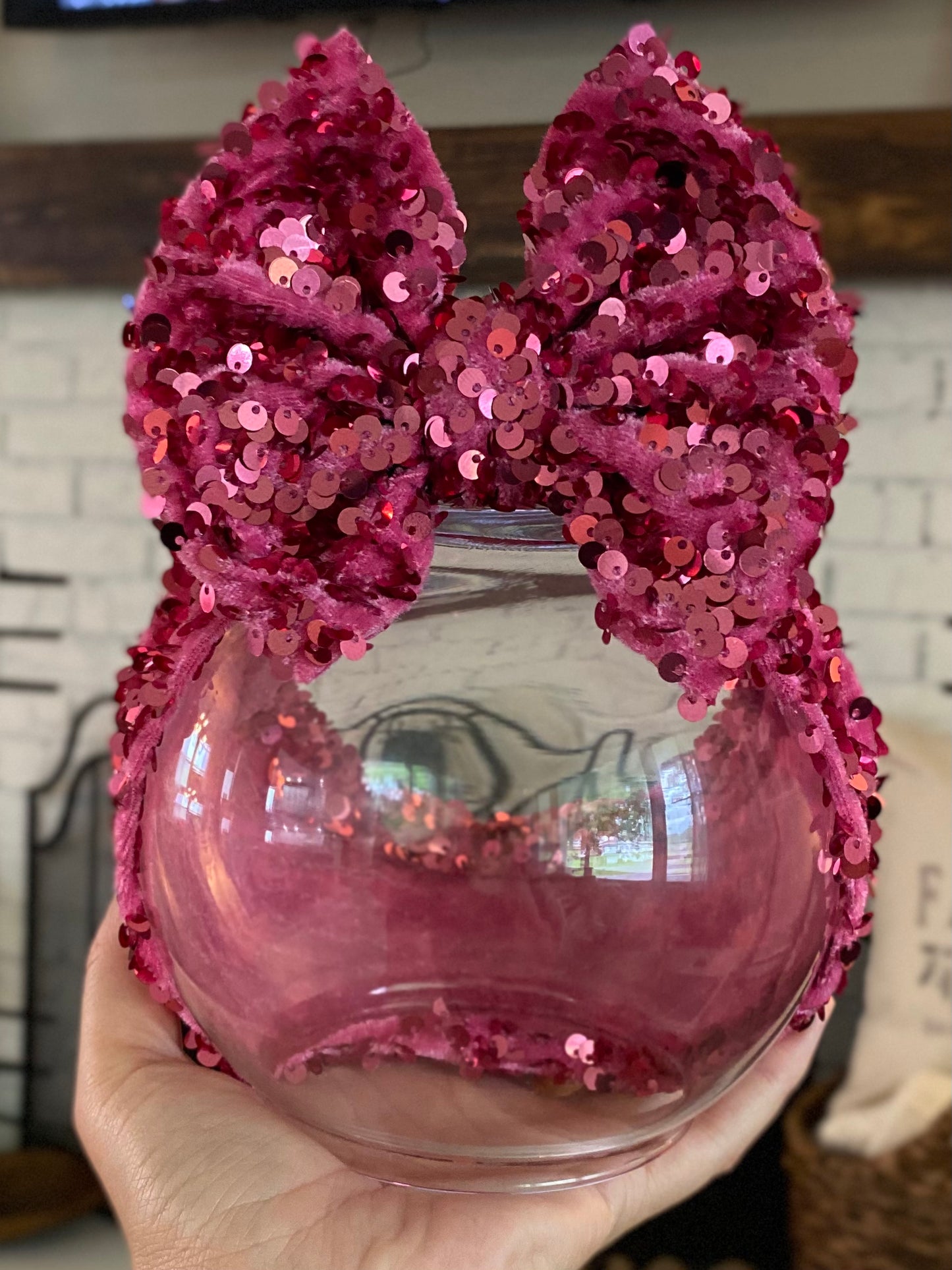 Raspberry Sequin Headwrap