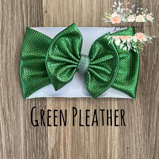 Green Pleather Headwrap