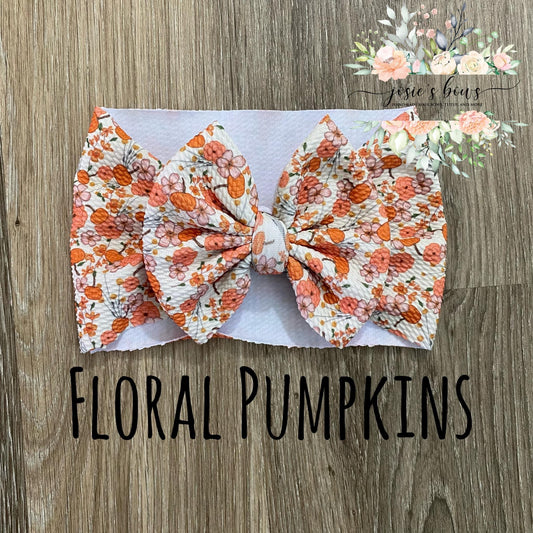 Floral Pumpkin Bow