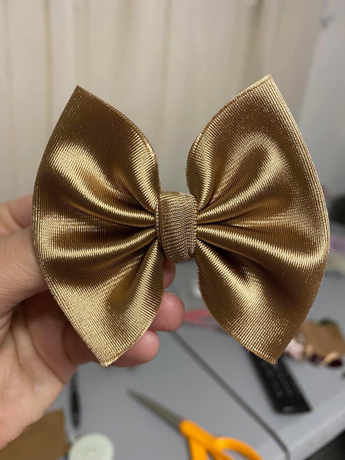 Gold Satin Bow