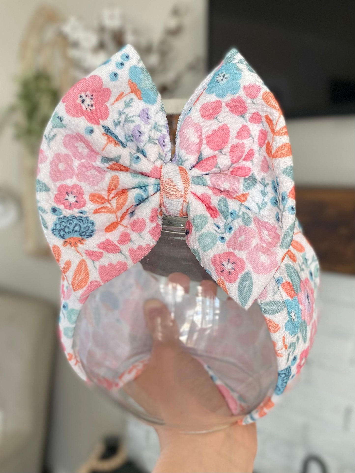 Spring Floral Bow