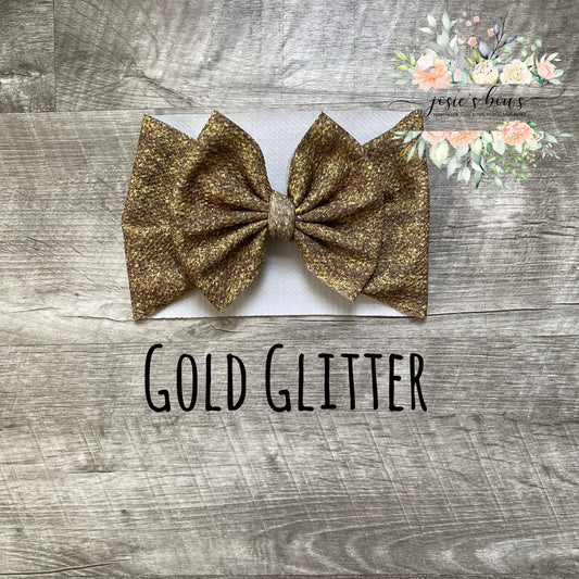 Gold Glitter Bow