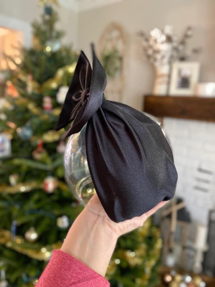 Black Satin Headwrap