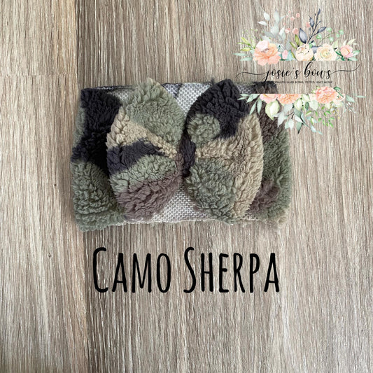 Camo Sherpa Adult Twist Headband