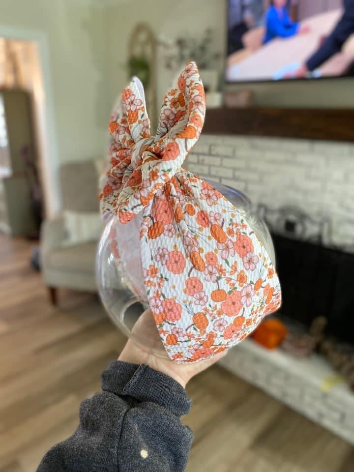 Floral Pumpkin Bow