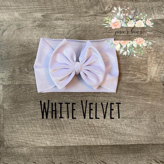 White Velvet Headwrap