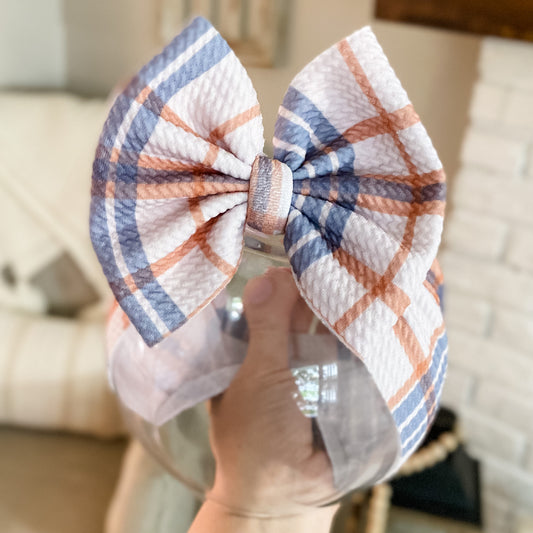 Harvest Plaid Bow