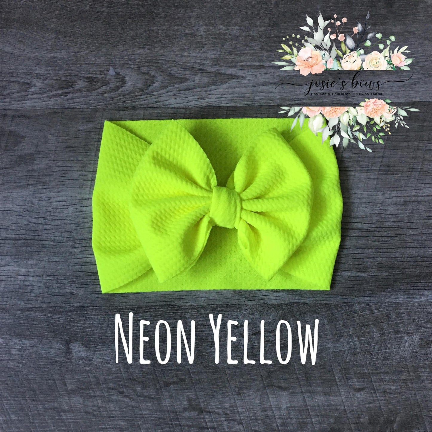 Neon Yellow Bow